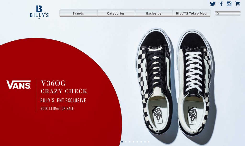 VANS × BILLY'S V36OG "CRAZY CHECK"