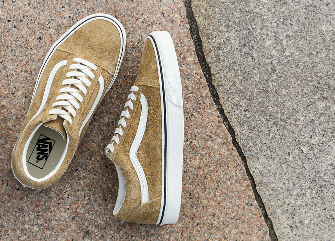 fuzzy vans tan