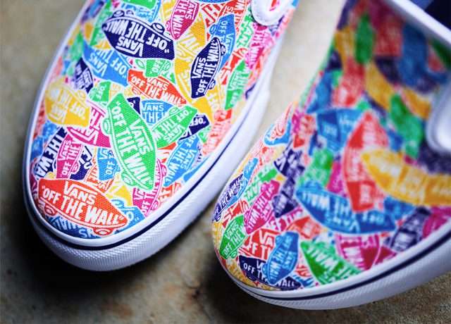 Vans slip on multi logo cheap