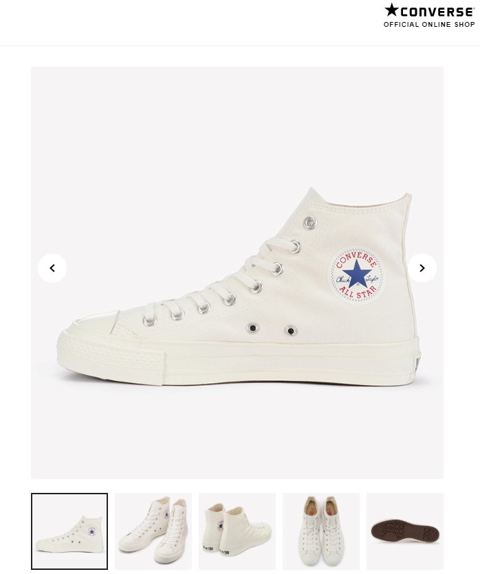 CONVERSE CHUCK TAYLOR CANVAS ALL STAR J HI MADE IN JAPAN SHOES